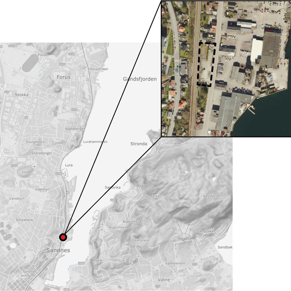 Planområdet omfatter hele felt J i områdeplan Norestraen Sør, med gnr./bnr. 111/910, samt tilliggende areal.